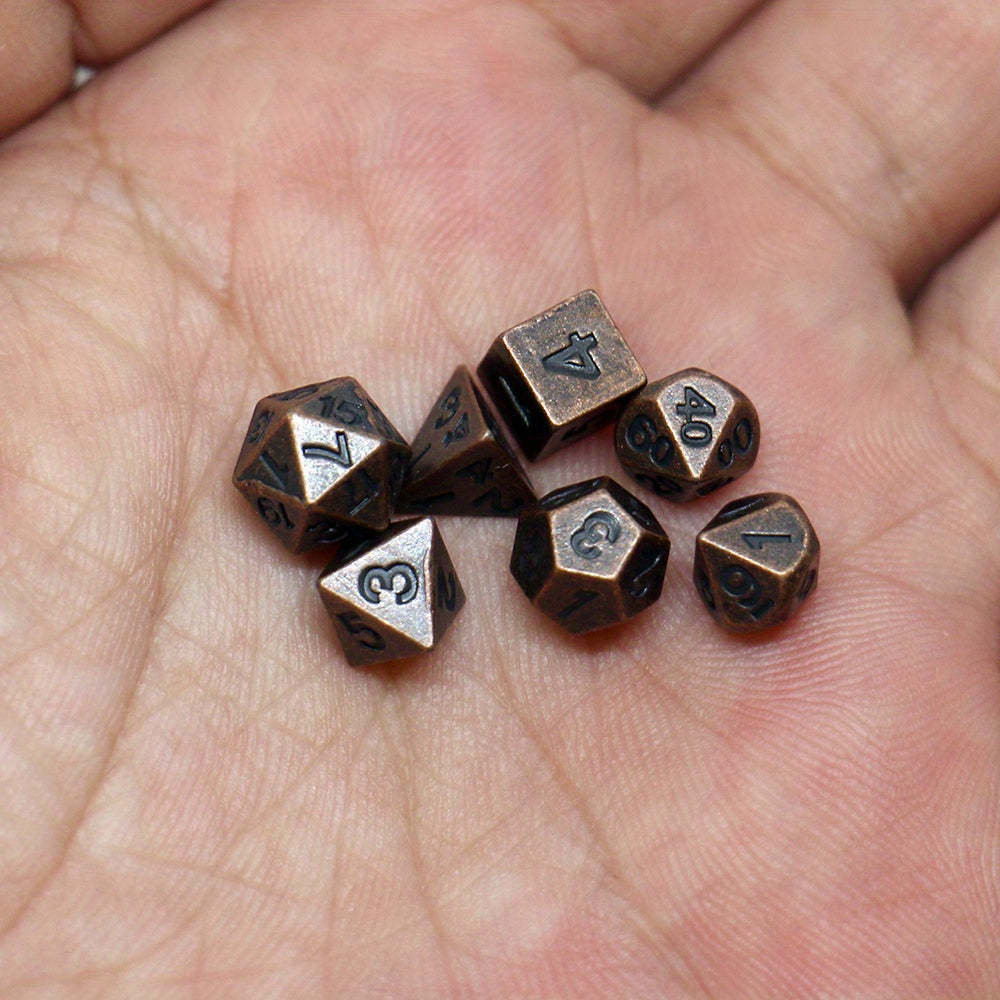 FREE Today: Metal Mini Archaized Board Game Dice Set (Give away a Mystery Monster D&D RPG Figures Miniatures)