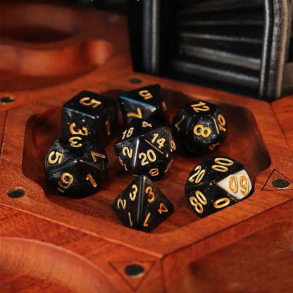 Black Starry Sky DND Dice Set