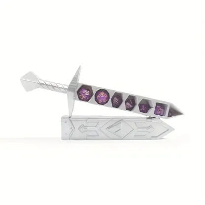 New D&D Miniature Silvery Dice Sword