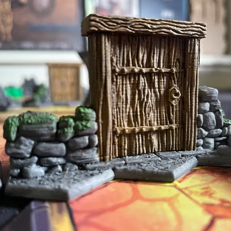 Gloomhaven Open and Closed Door Dungeon Terrain- D&D - Tabletop Gaming