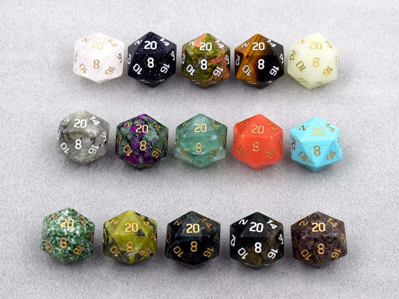 Mystery Gemstone Dice (Give away a Mystery Monster D&D RPG Figures Miniatures)
