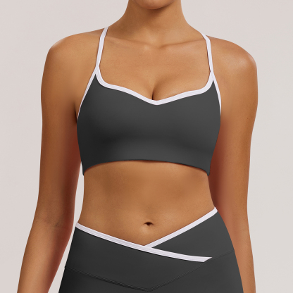 Vibecurve®Contrast Color Hollow Nude Yoga Bra