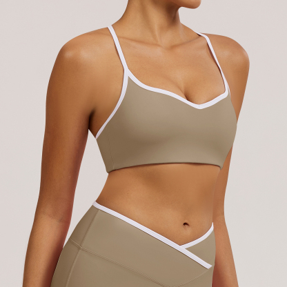 Vibecurve®Contrast Color Hollow Nude Yoga Bra