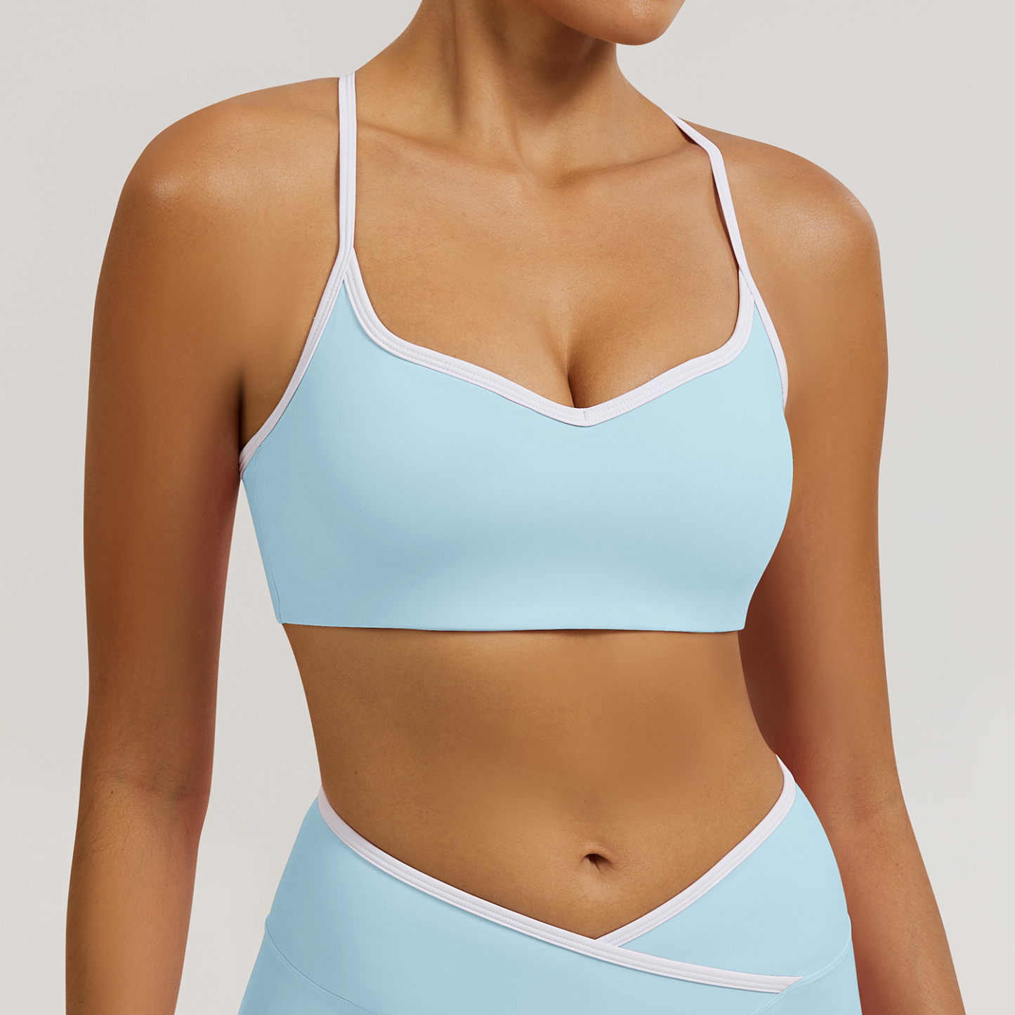 Vibecurve®Contrast Color Hollow Nude Yoga Bra