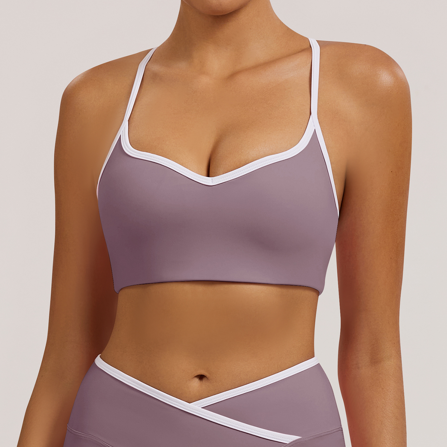 Vibecurve®Contrast Color Hollow Nude Yoga Bra