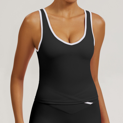 Vibecurve®Contrast Color Hollow Nude Yoga Bra