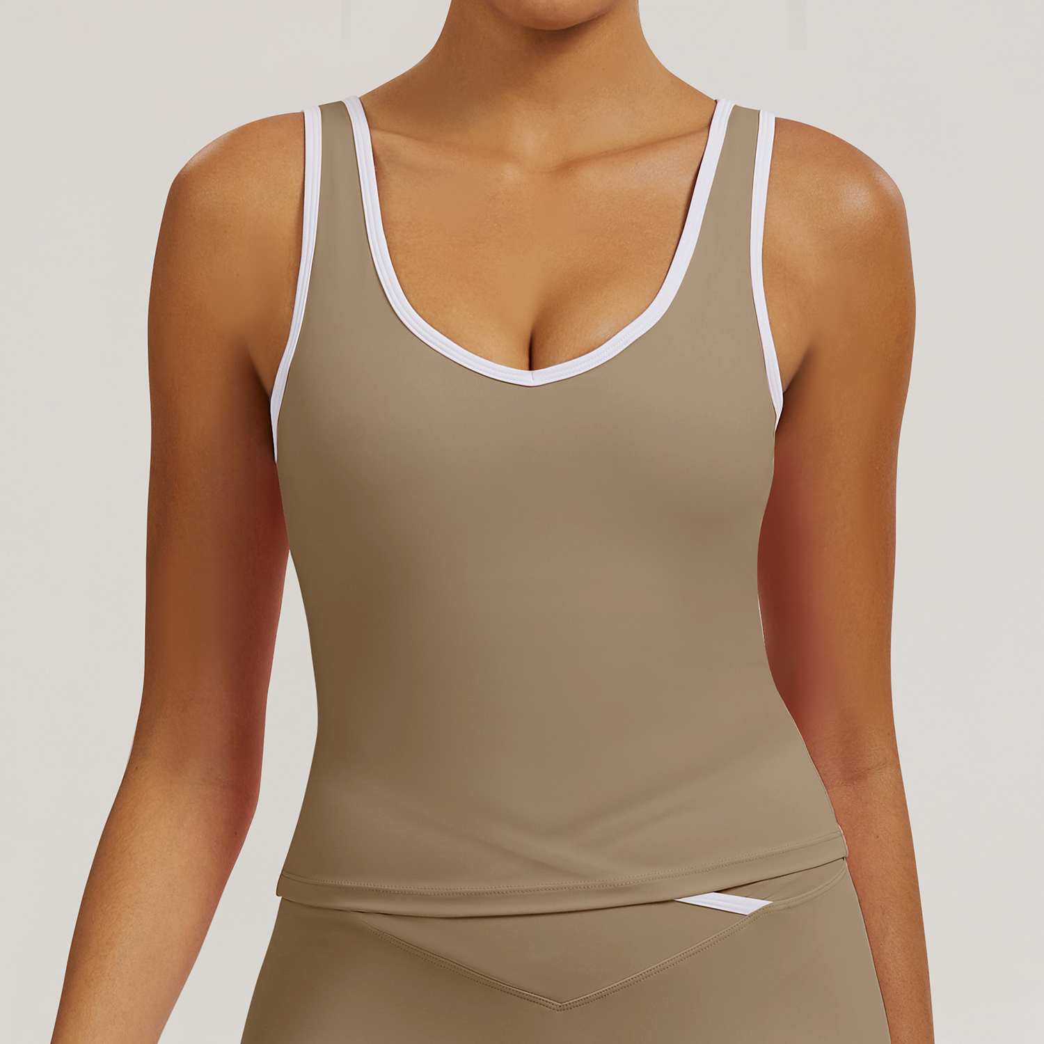 Vibecurve®Contrast Color Hollow Nude Yoga Bra