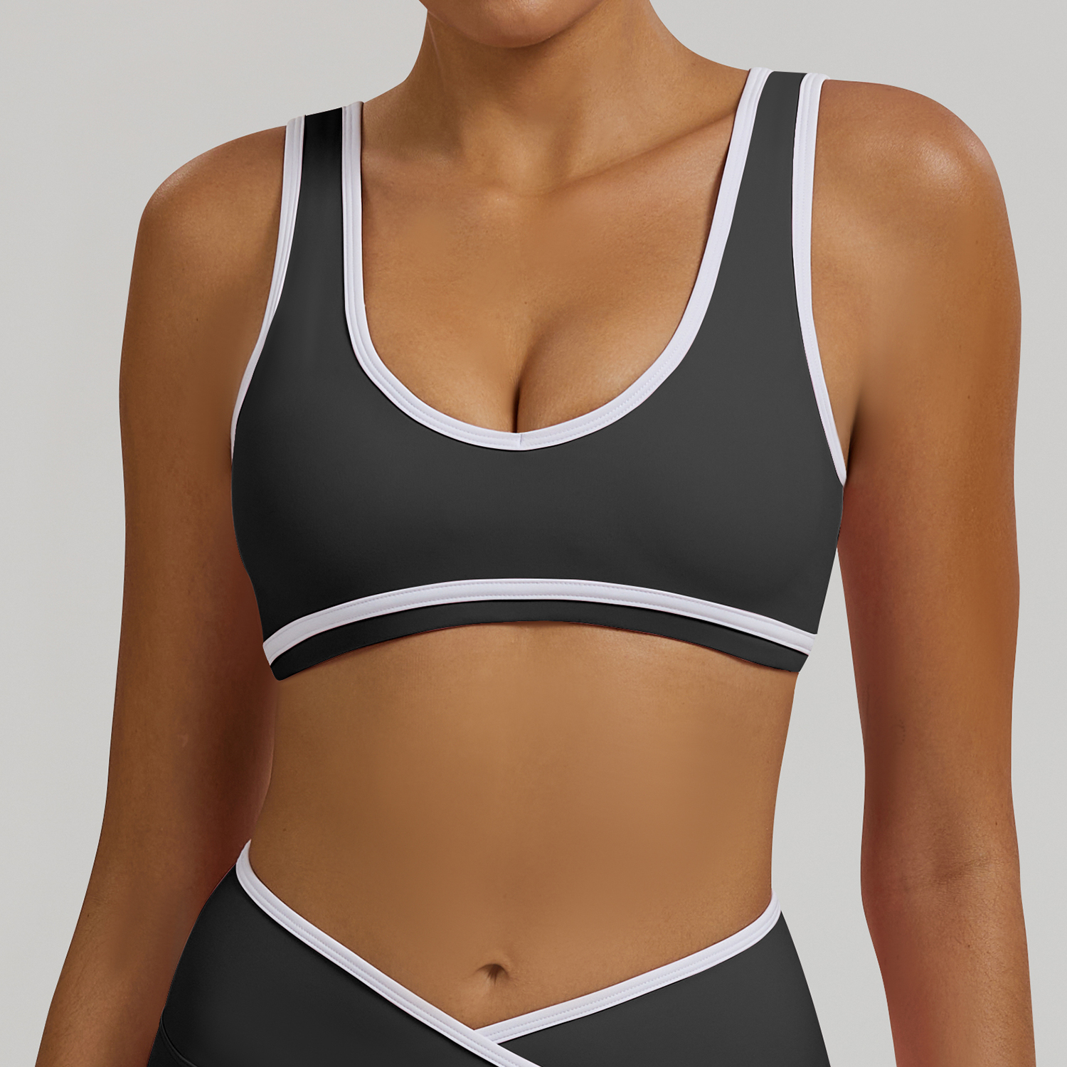 Vibecurve®Contrast Color Hollow Nude Yoga Bra