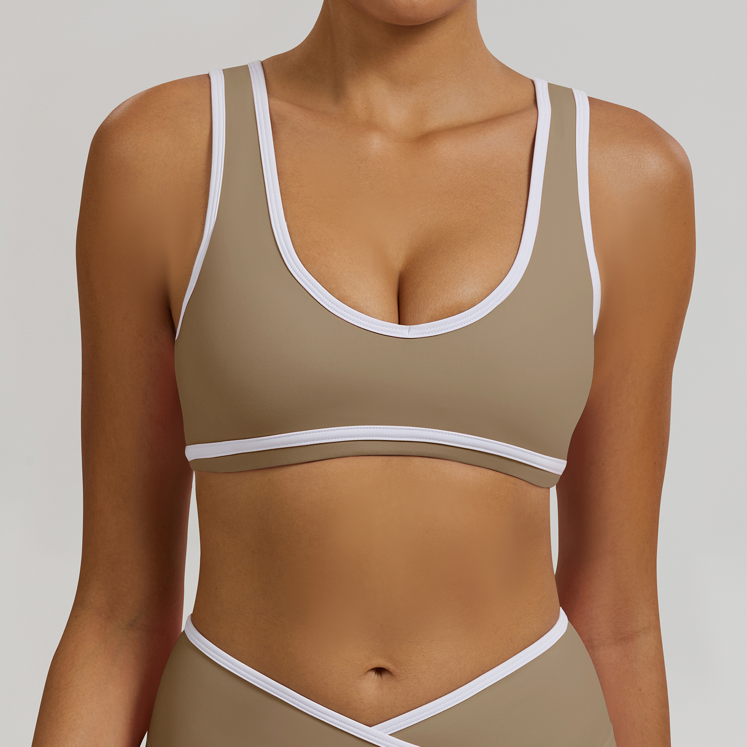 Vibecurve®Contrast Color Hollow Nude Yoga Bra