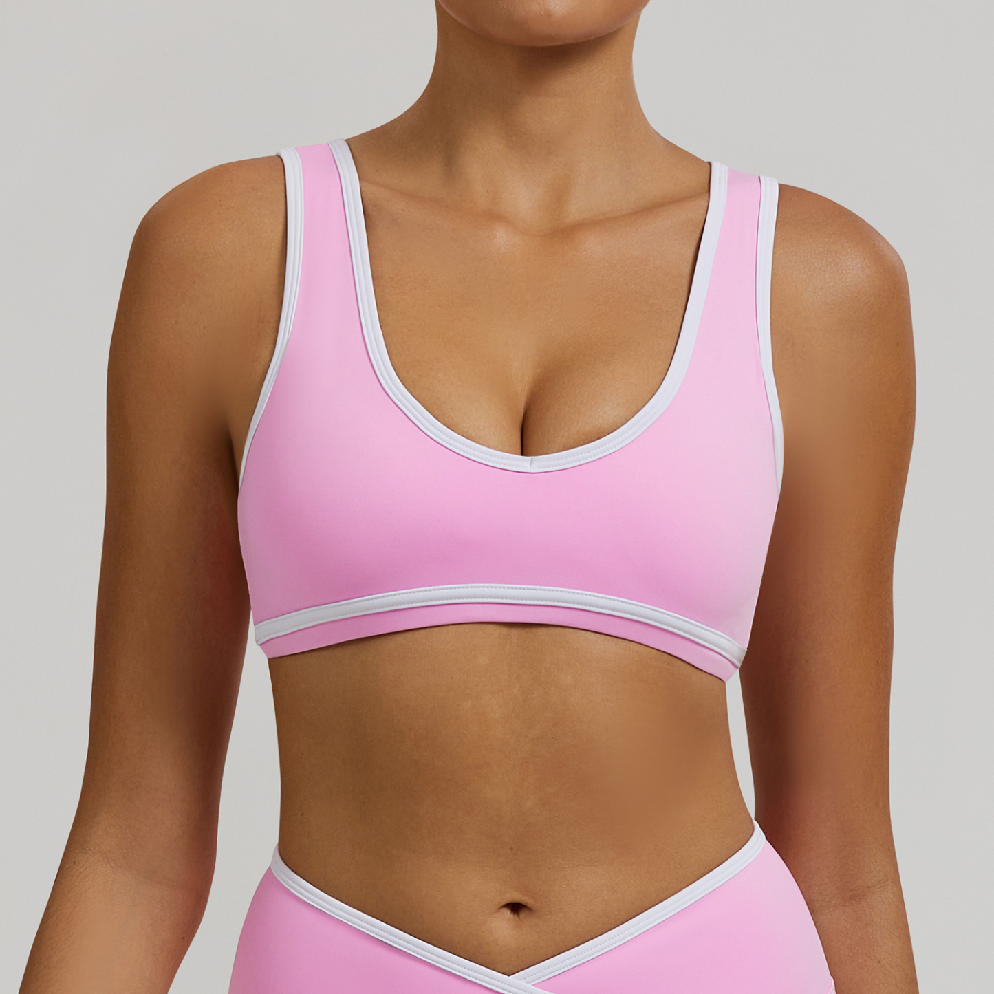 Vibecurve®Contrast Color Hollow Nude Yoga Bra