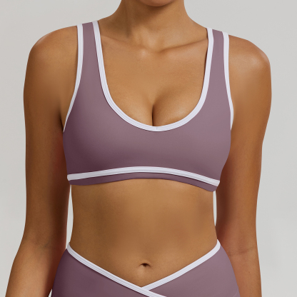 Vibecurve®Contrast Color Hollow Nude Yoga Bra