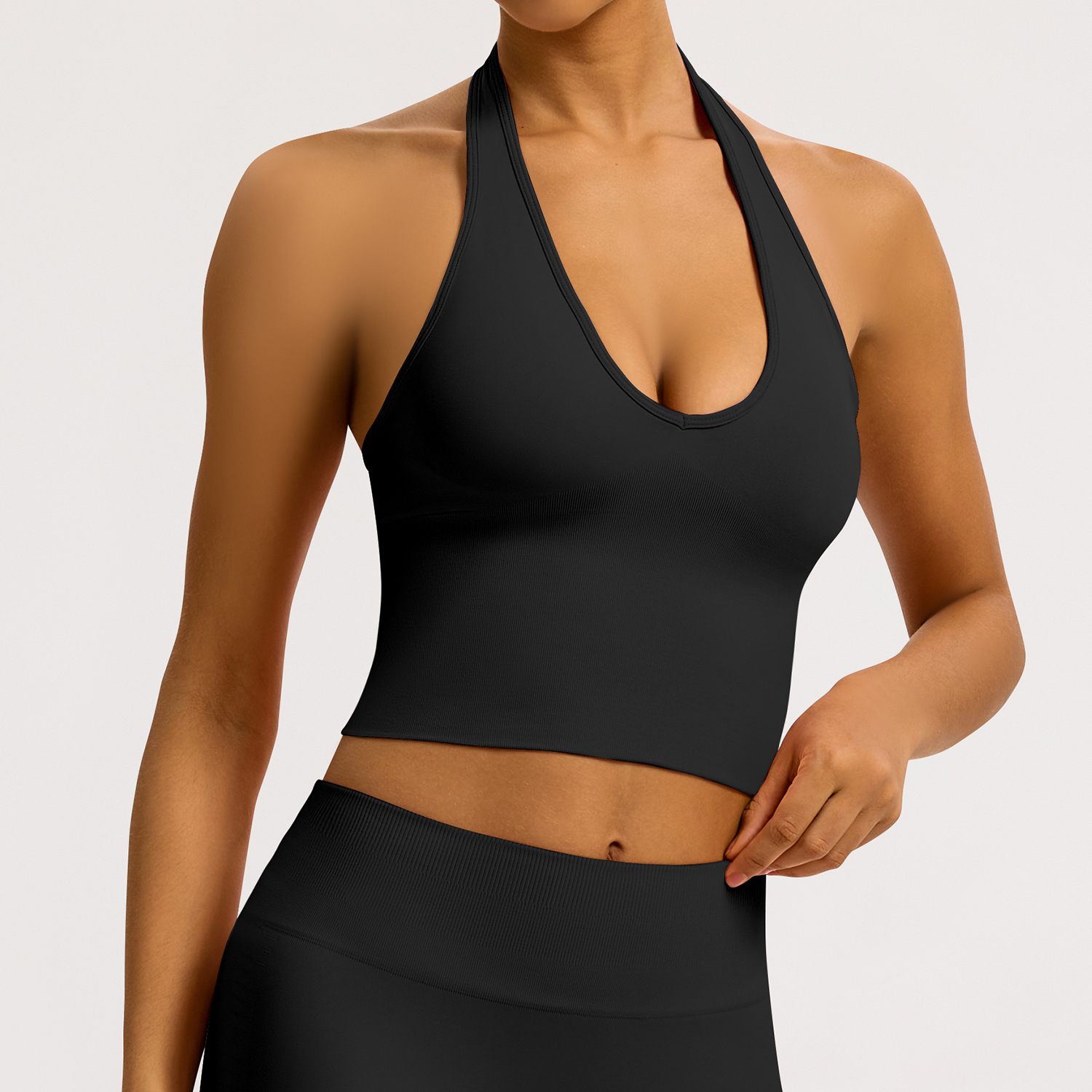 Vibecurve® Breathable Back-Enhancing Halterneck Yoga Bra