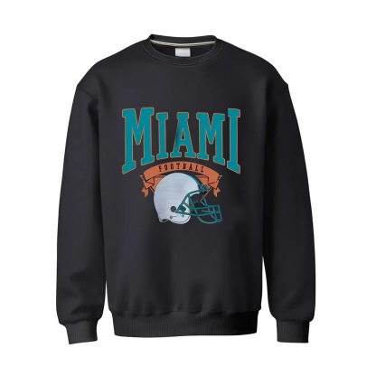 Vibecurve® Vintage Football Sweatshirt Hometown Team Pullovers