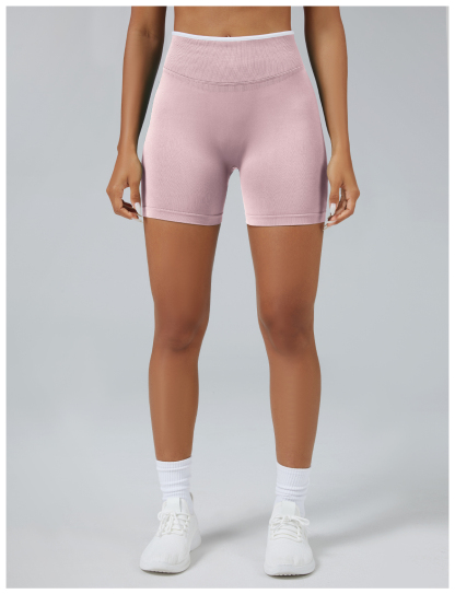 Vibecurve®Seamless Colorblock Skinny Peach Hip-Lifting Yoga Shorts