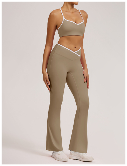 Vibecurve®Contrast Color Hollow Nude Yoga Bra