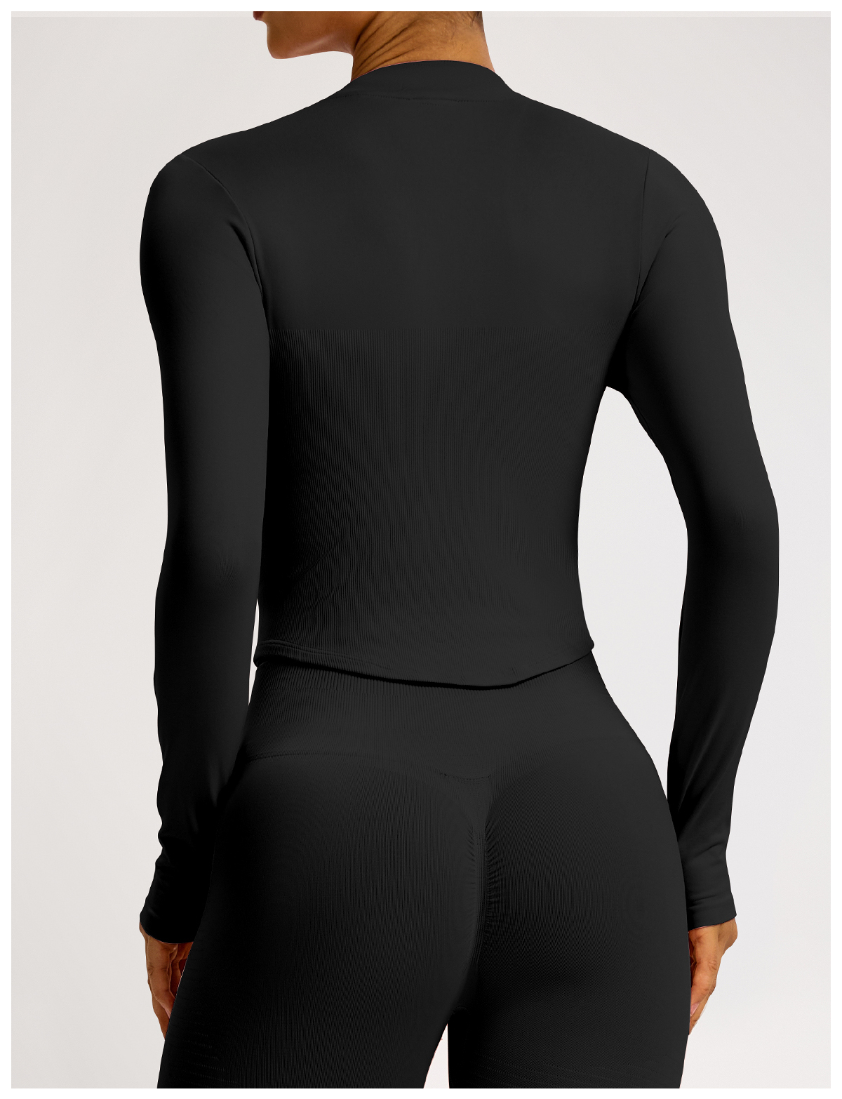 Vibecurve® Zipper Stand Collar Long Sleeve Yoga Jacket