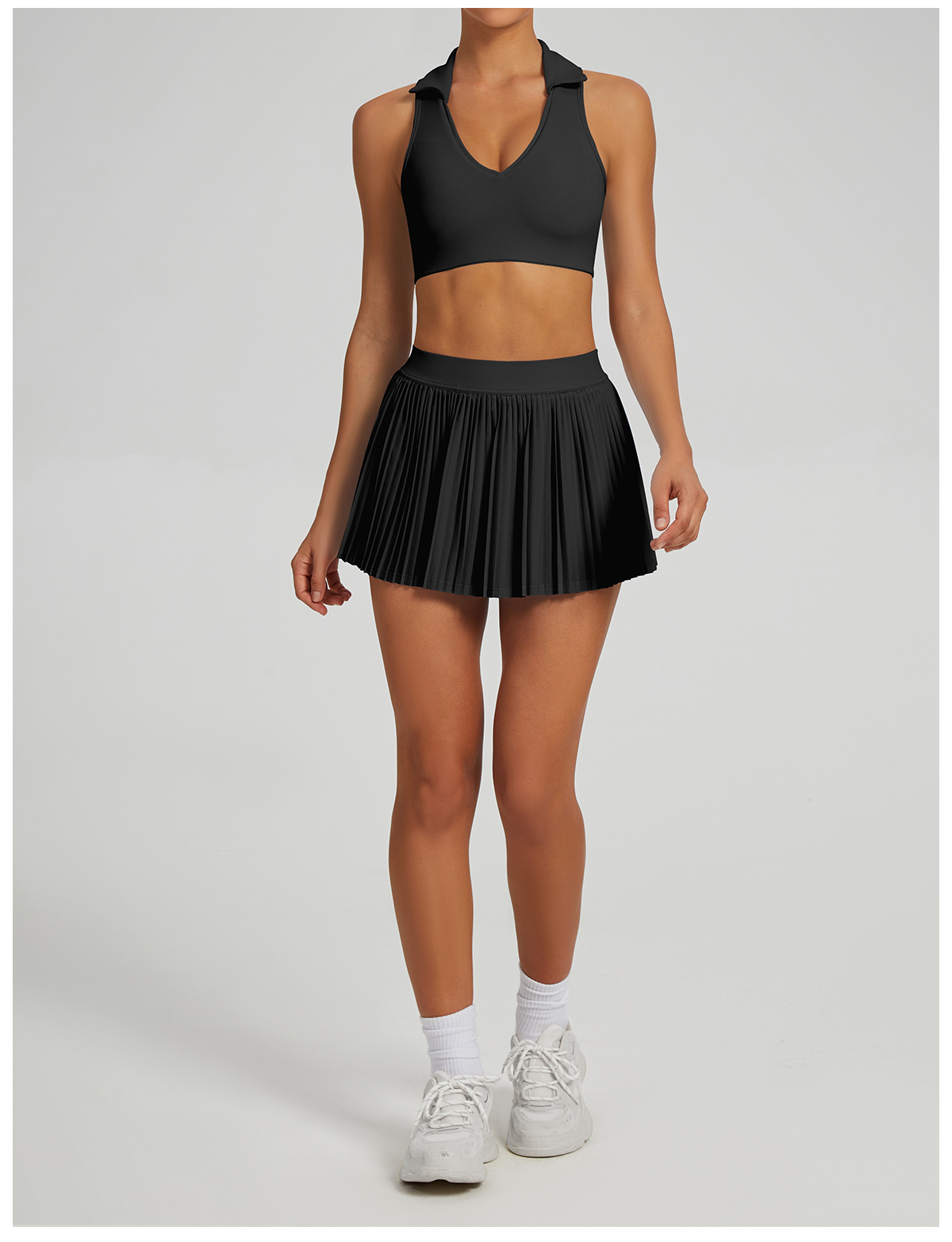 Vibecurve® Breathable Back Yoga Suit Short Skirt Tennis Suit