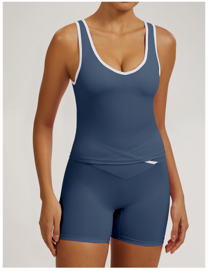 Vibecurve®Contrast Color Hollow Nude Yoga Bra