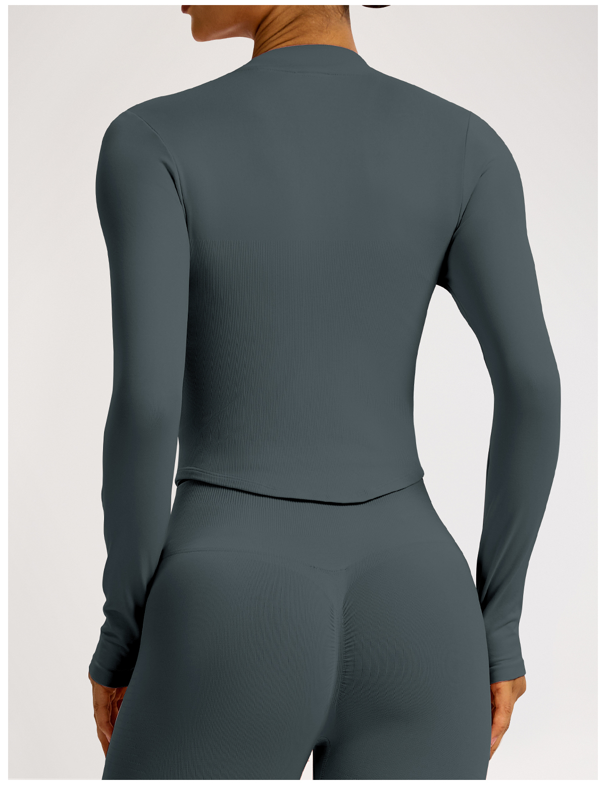 Vibecurve® Zipper Stand Collar Long Sleeve Yoga Jacket