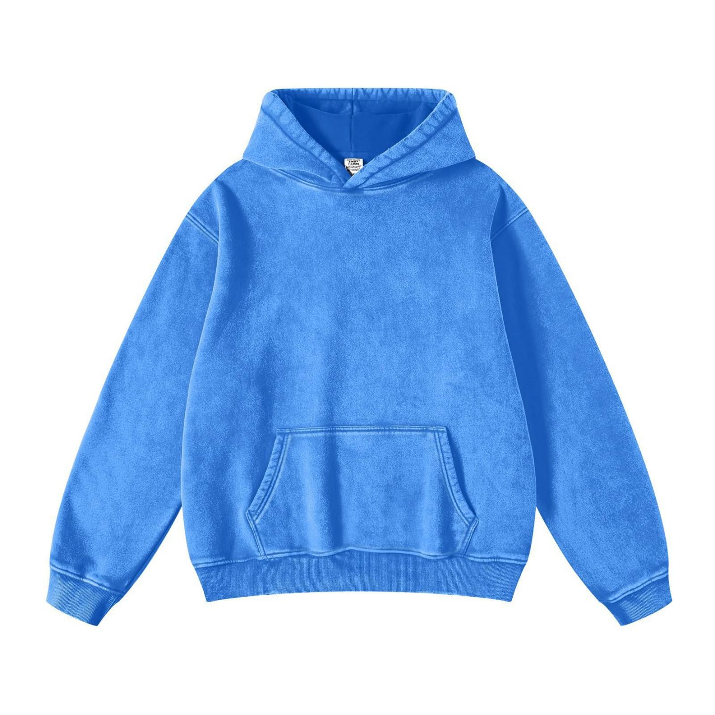 Vibecurve® Casual Oversized Acid Wash Tops Hoodie Pullover