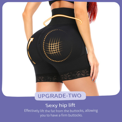 Vibecurve® Widened Waistband Body Shaping Zippered Crotch Hip Lifting Tummy Control Shorts