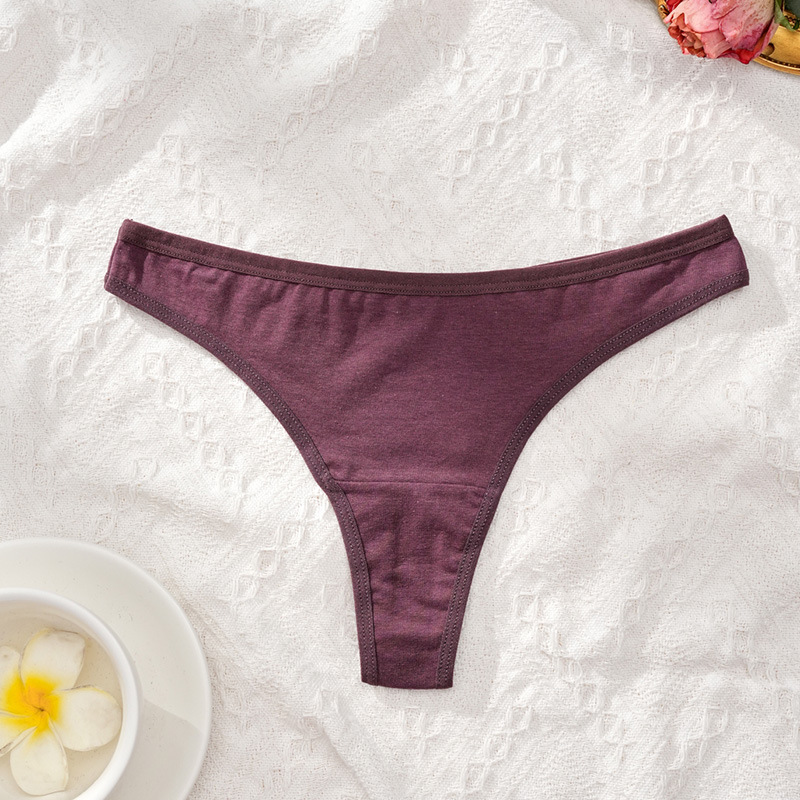 Vibecurve® Women's Solid Color Drop Waist Thong