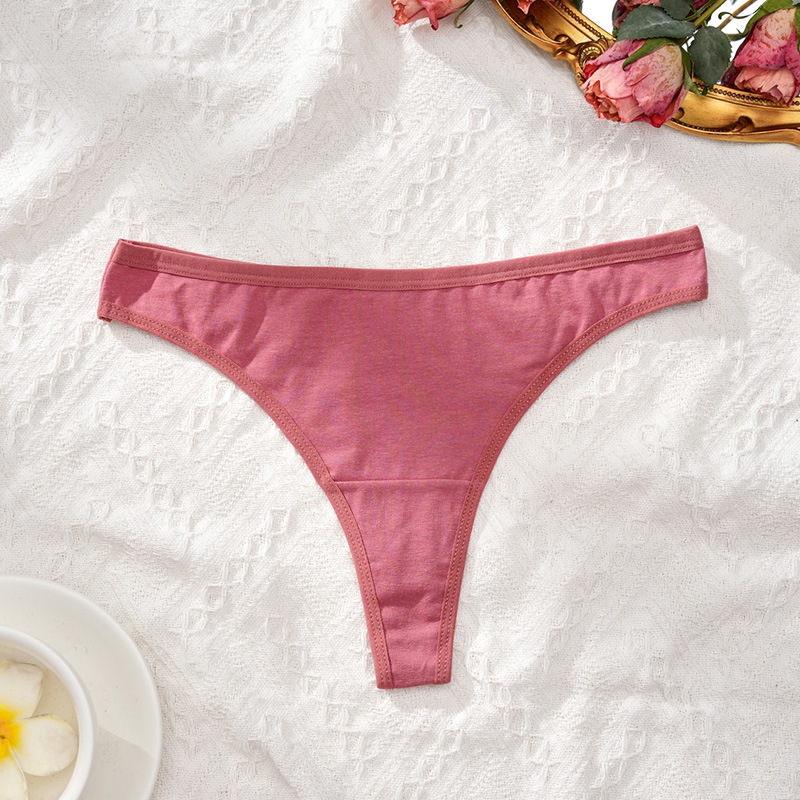 Vibecurve® Women's Solid Color Drop Waist Thong