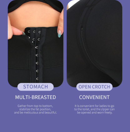 Vibecurve® Widened Waistband Body Shaping Zippered Crotch Hip Lifting Tummy Control Shorts