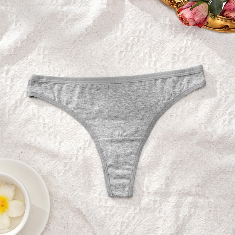 Vibecurve® Women's Solid Color Drop Waist Thong