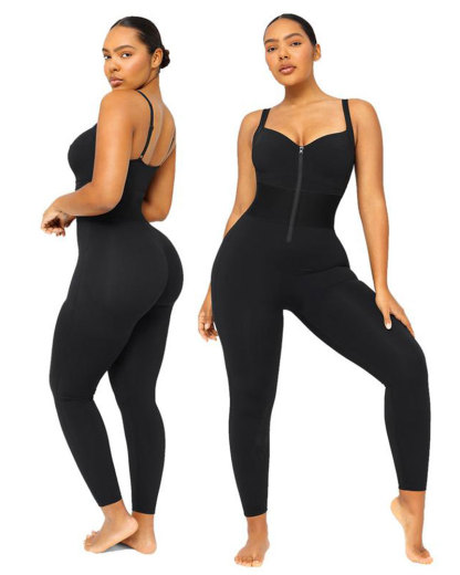 Vibecurve® Zipper Shaping Jumpsuit Waist band Tummy bridle Workout Outfit