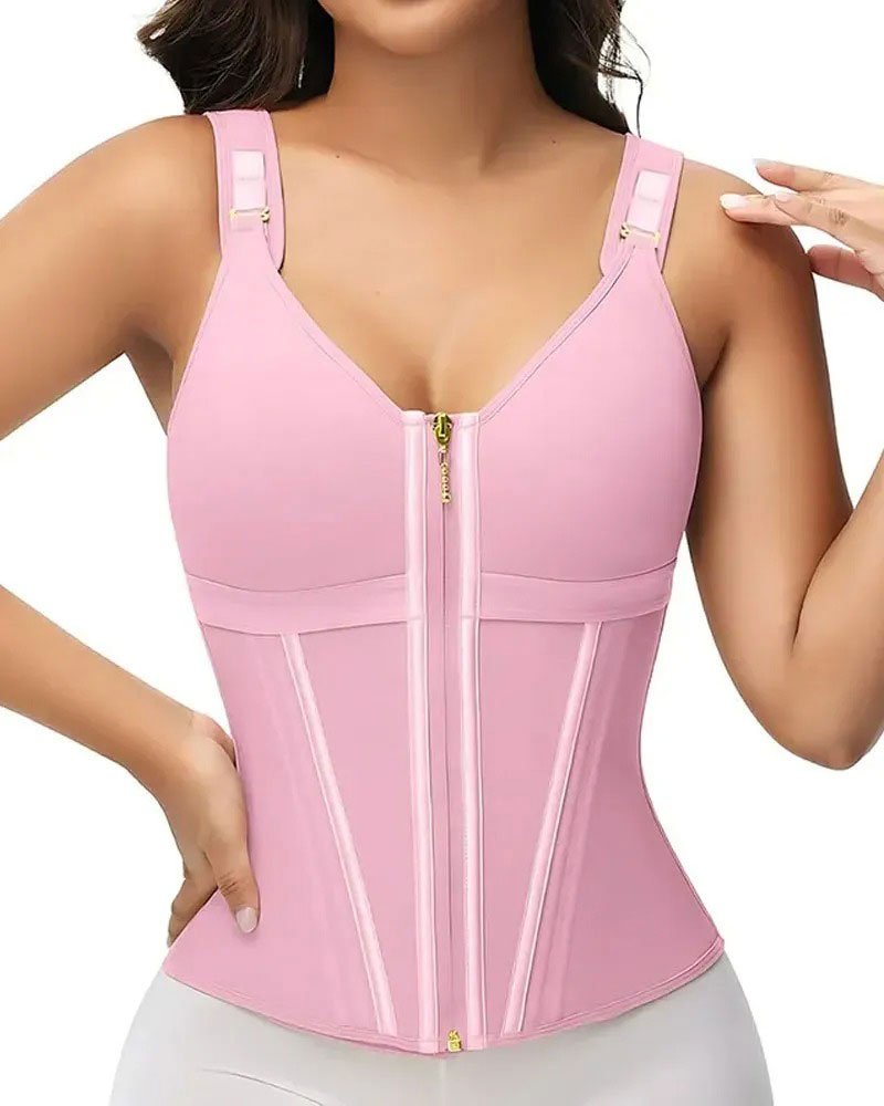 Vibecurve®Women's Waist Shaper With Bra, Belly Band, Fitness Shapewear With Adjustable Straps