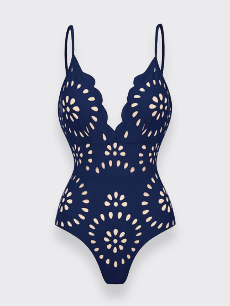Vibecurve® Flower Hollow One Piece Swimsuit and Skirt