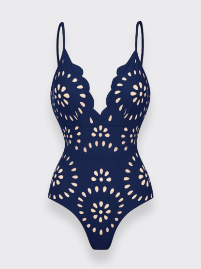 Vibecurve® Flower Hollow One Piece Swimsuit and Skirt