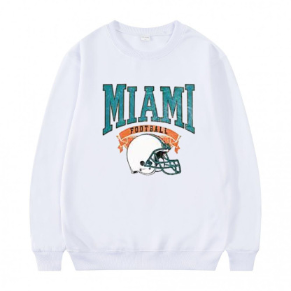 Vibecurve® Vintage Football Sweatshirt Hometown Team Pullovers