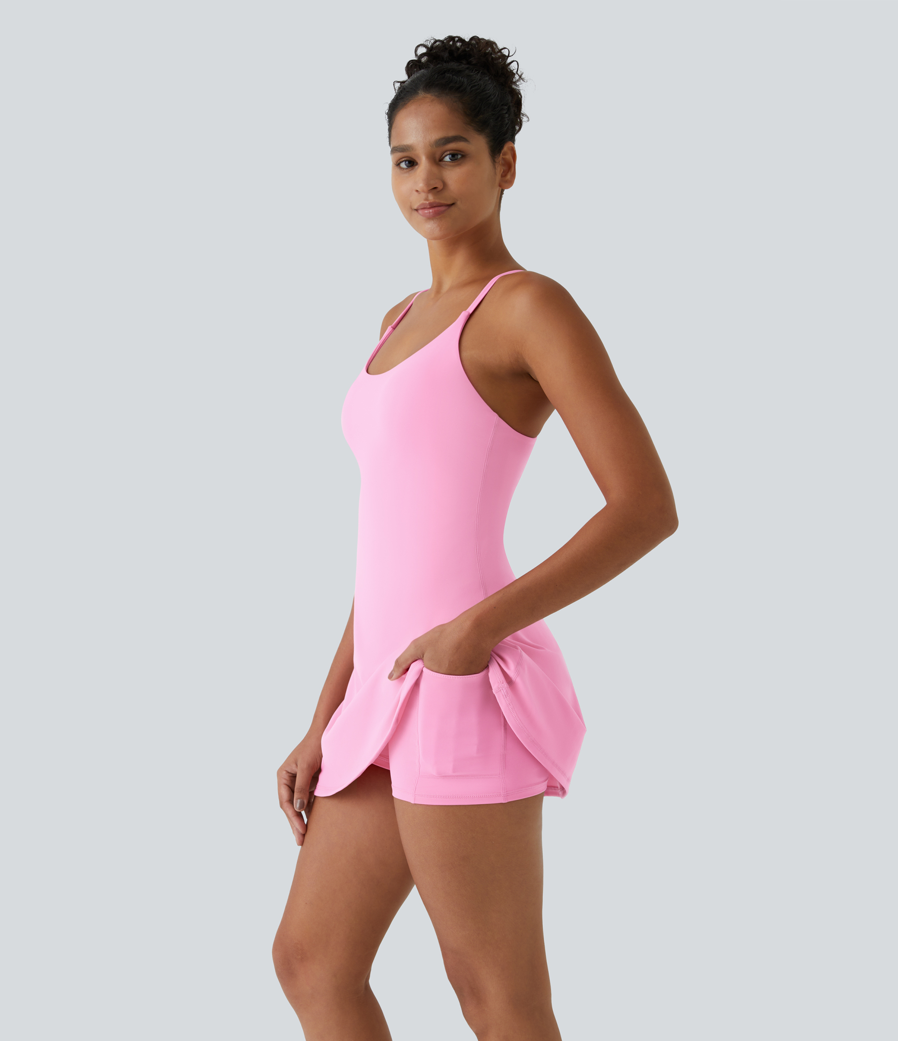 Vibecurve® Open Back Slip-On Sports Dress