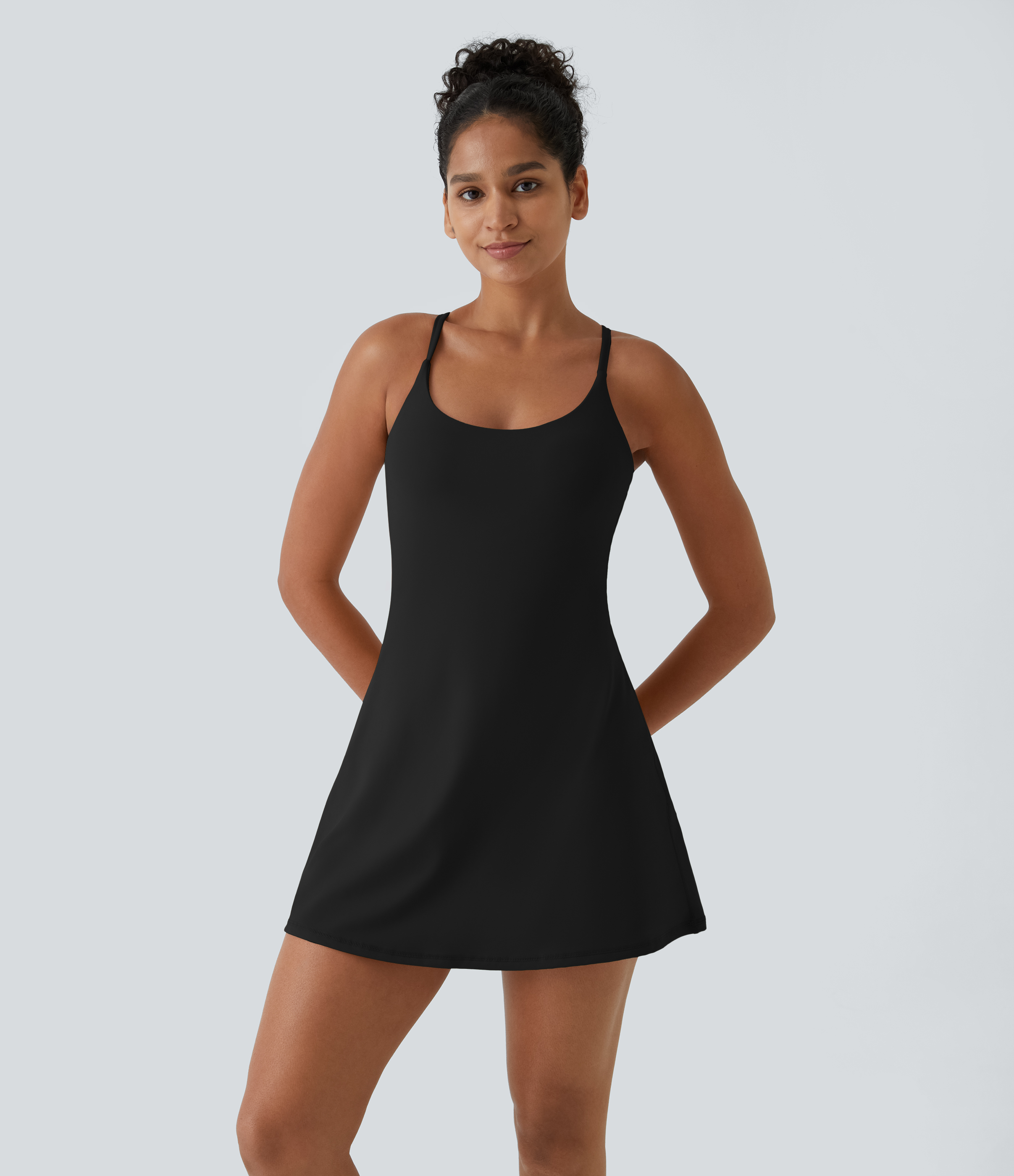 Vibecurve® Open Back Slip-On Sports Dress