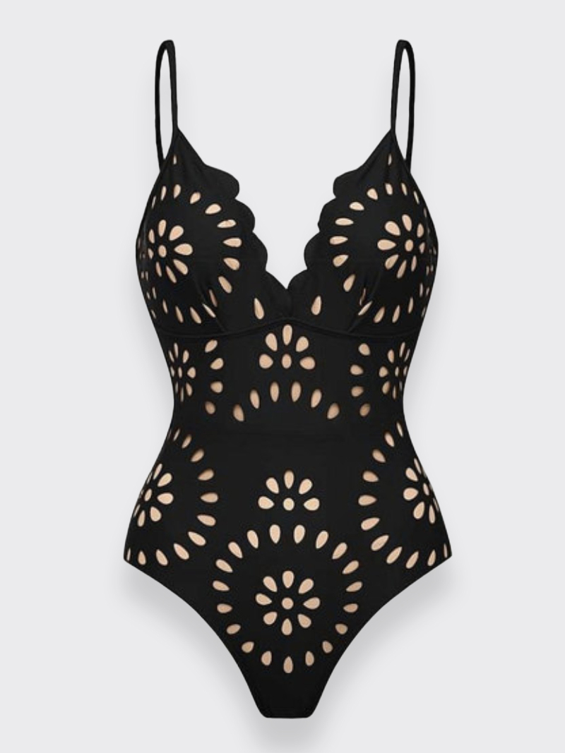 Vibecurve® Flower Hollow One Piece Swimsuit and Skirt
