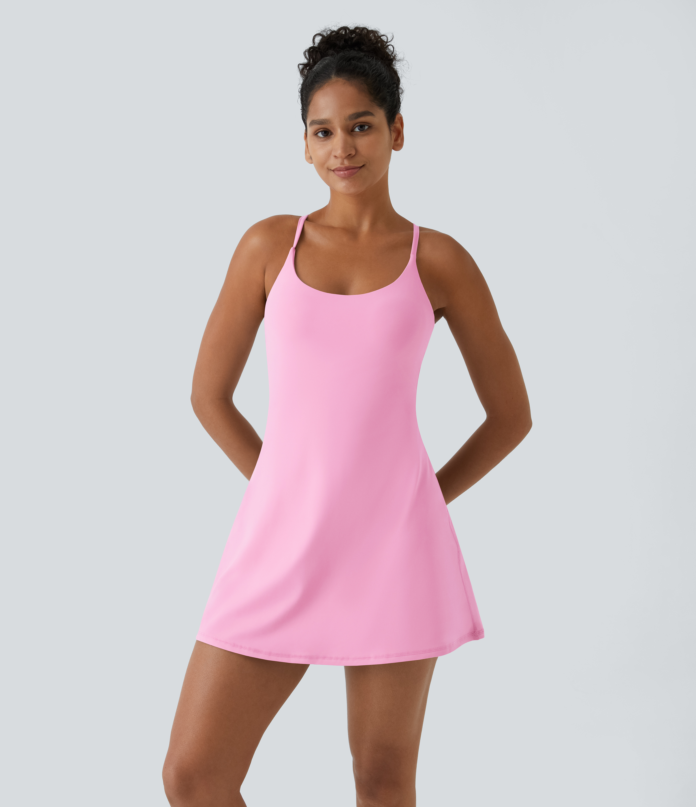 Vibecurve® Open Back Slip-On Sports Dress
