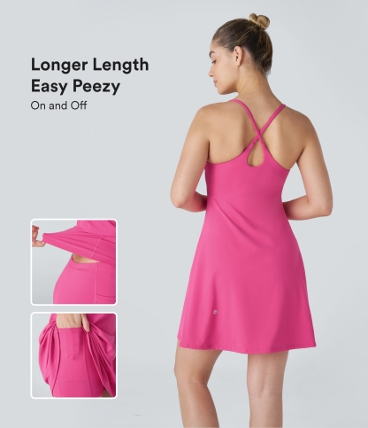 Vibecurve® Open Back Slip-On Sports Dress