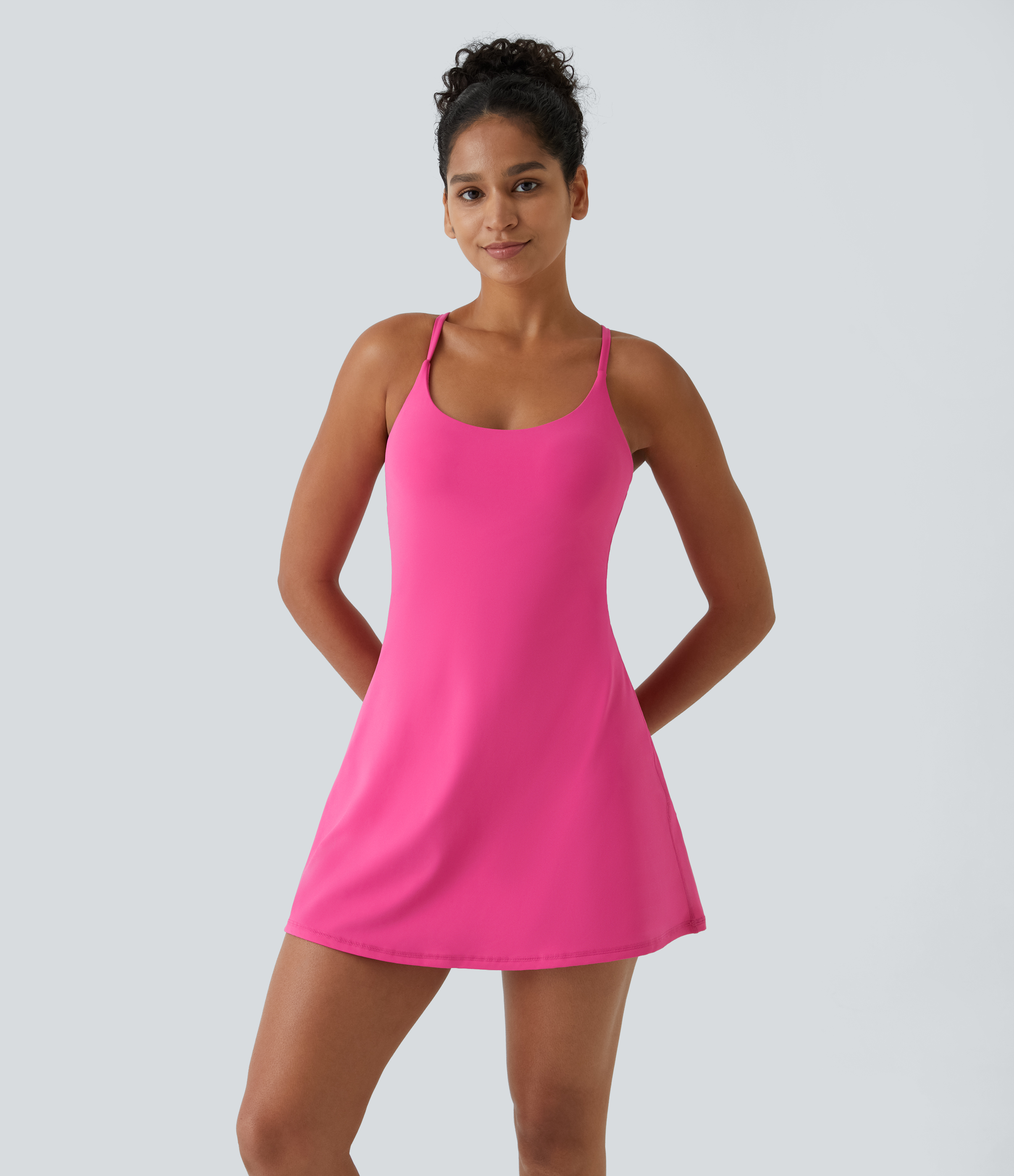 Vibecurve® Open Back Slip-On Sports Dress