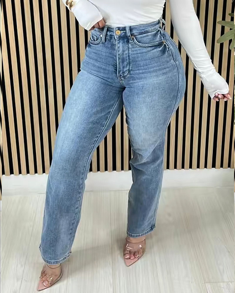 Vibecurve® Bootcut Tummy Control High Waist Jean