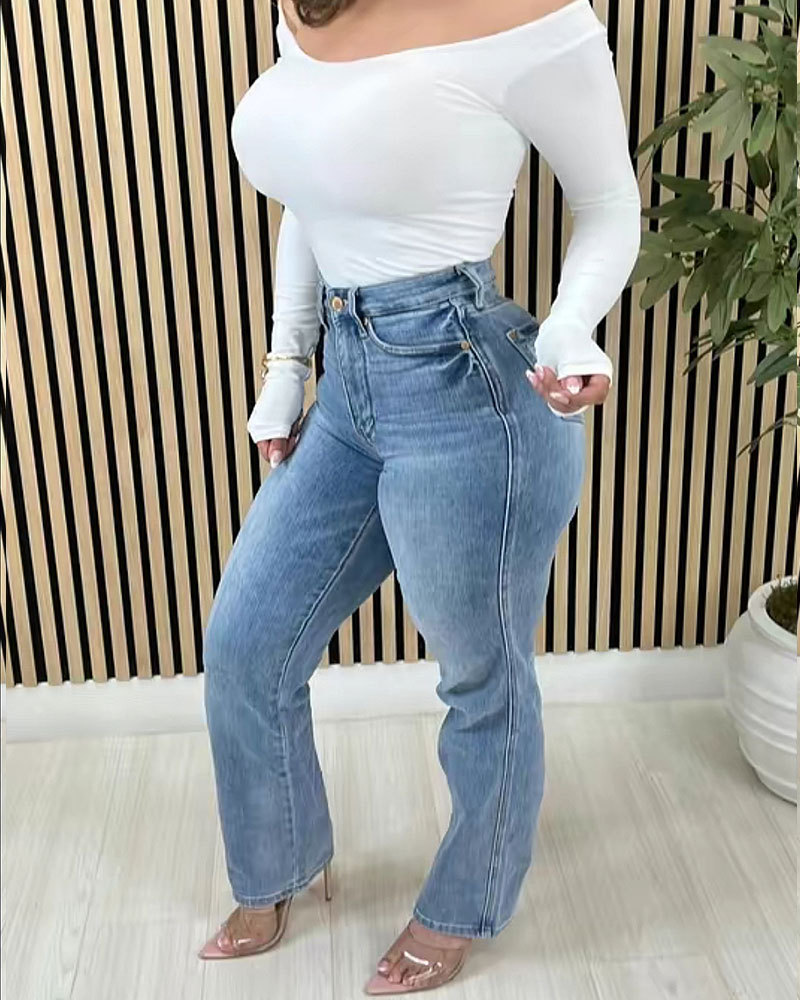 Vibecurve® Bootcut Tummy Control High Waist Jean