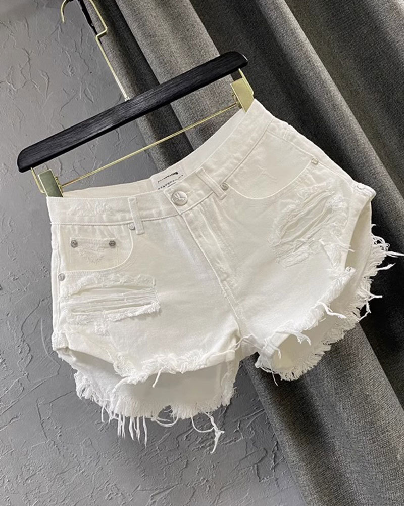 Vibecurve® A-Line Casual Denim Shorts for Women