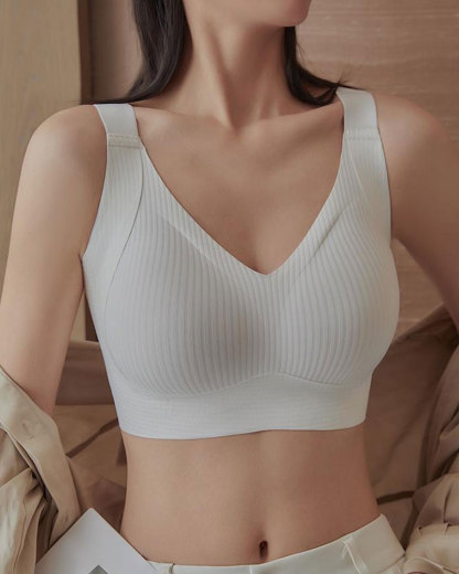 Vibecurve® Women's Solid Color Seamless No-Wire Comfortable Breast Lifting Bra