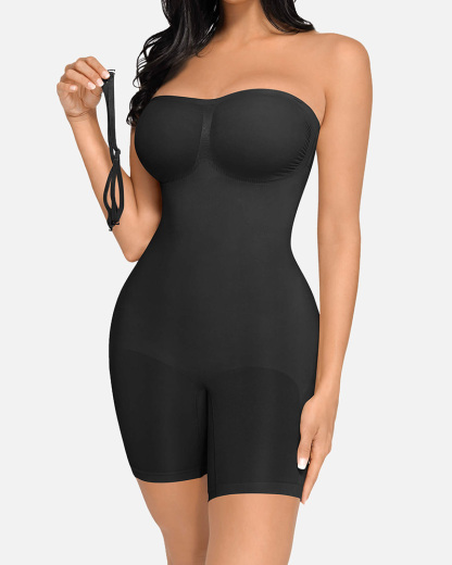 Vibecurve® Seamless Strapless Bodysuit with Removable Straps