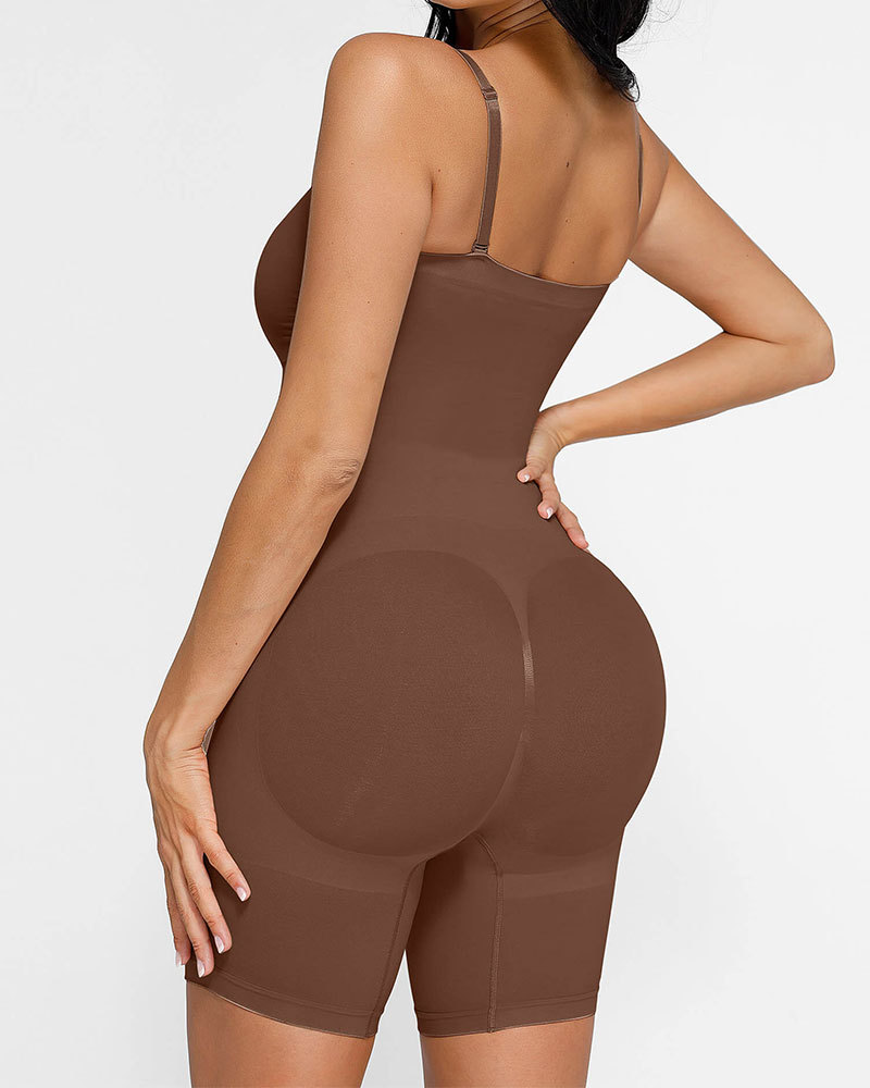 Vibecurve® Seamless Strapless Bodysuit with Removable Straps