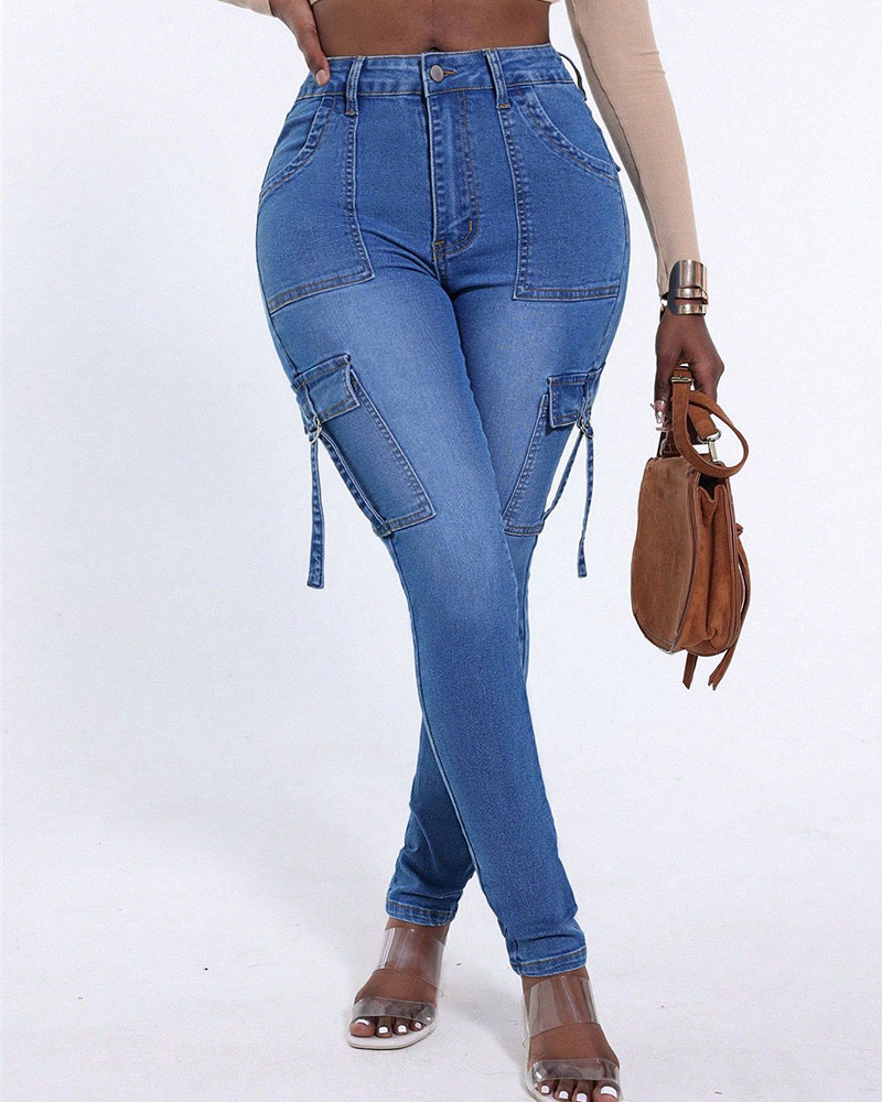 Vibecurve® Cargo Style Skinny Jeans