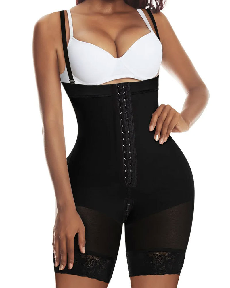 Vibecurve® Fajas Colombianas Shapewear for Women Tummy Control Body Shaper Butt Lifter with Zipper Crotch