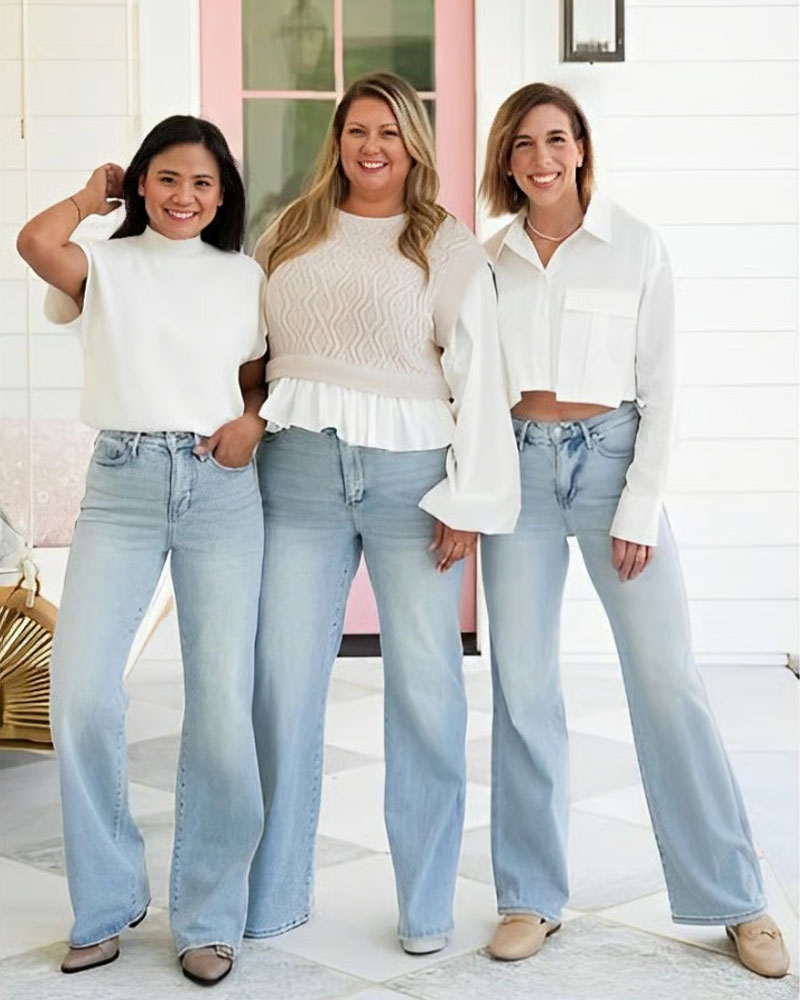 Vibecurve® Vintage Wash Plus-Size Jeans — Stretchy, Tummy Control & Straight Leg Fit