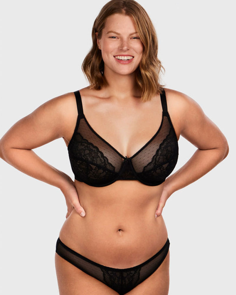 Vibecurve® Enchante Unlined Lace Underwire Bra